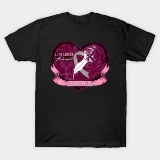 Lung Cancer Awareness Lilac Heart Edition T-Shirt
